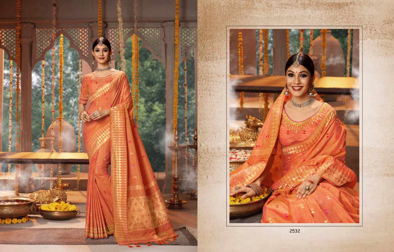 Kessi Rajdhani Silk Cotton Jacquard Banarasi Silk Saree Kessi Rajdhani Silk Cotton Jacquard Banarasi Silk Saree